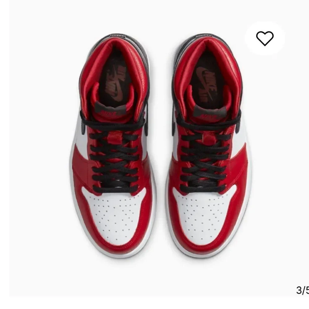 Nike Air Jordan’s, Womens 1 Retro High OG Satin Red, Size 6.5, like new!